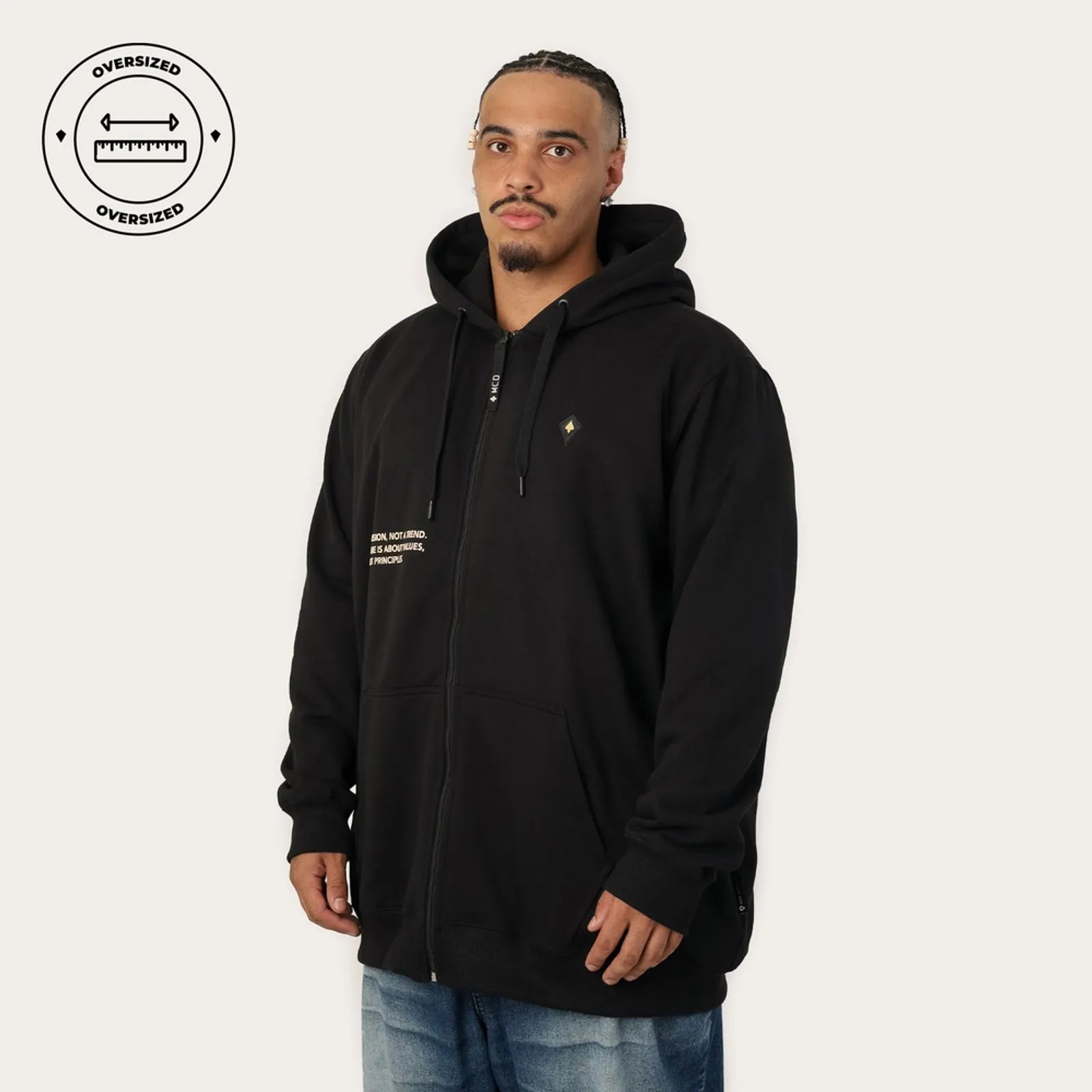 Moletom Canguru Aberto MCD Logomania - Oversized