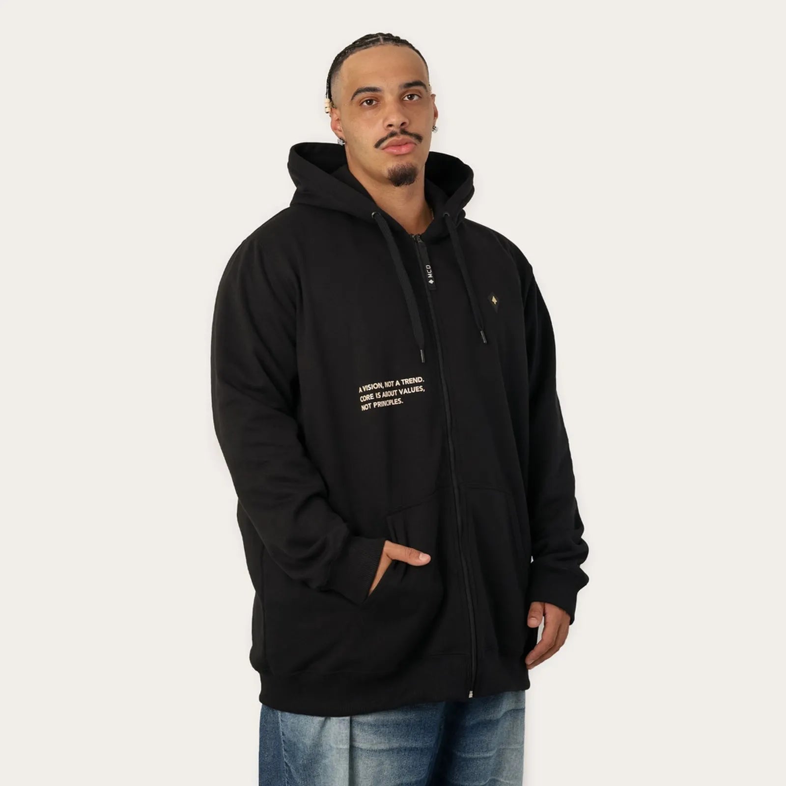 Moletom Canguru Aberto MCD Logomania - Oversized