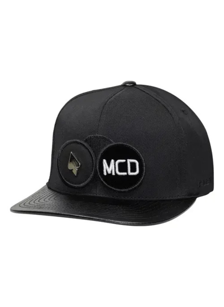 Boné Fitão MCD - Aba Reta Strapback Especial Flexfit - Preto