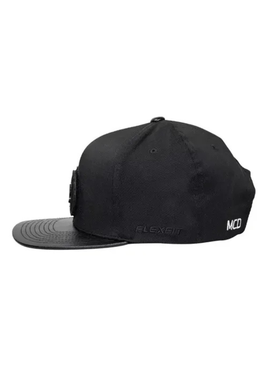 Boné Fitão MCD - Aba Reta Strapback Especial Flexfit - Preto