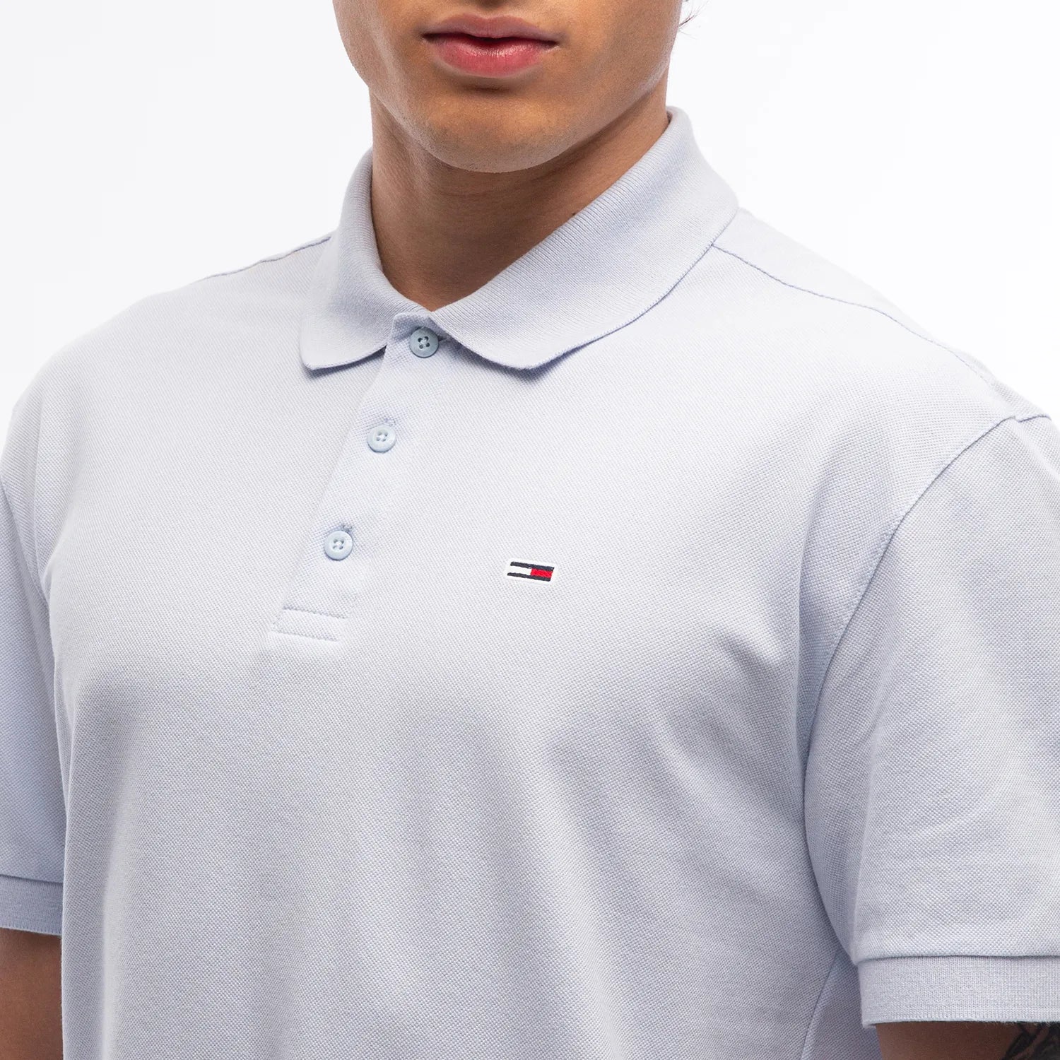 Polo TOMMY JEANS - Piquet Regular Fit - Azul bebe