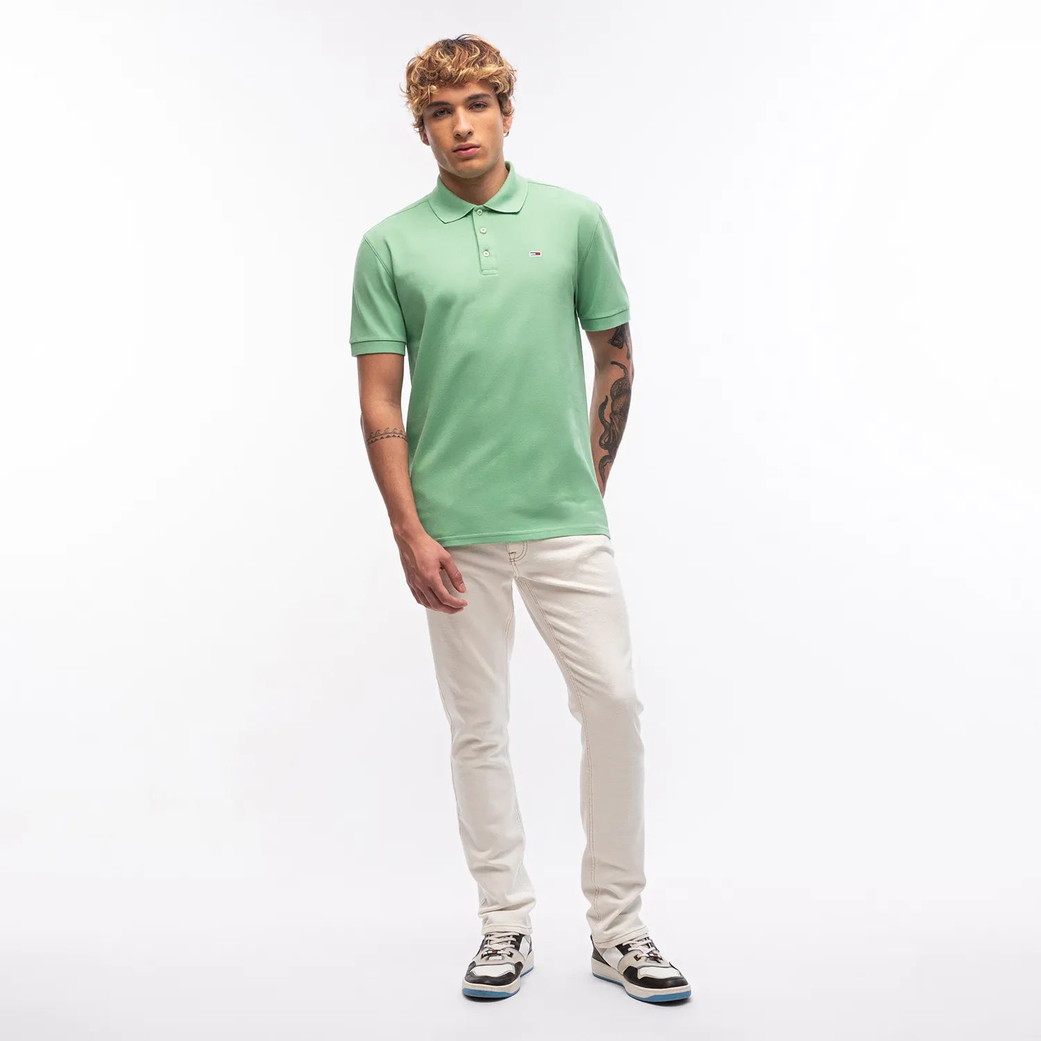 Polo TOMMY KEANS - Piquet Regular Fit - Verde