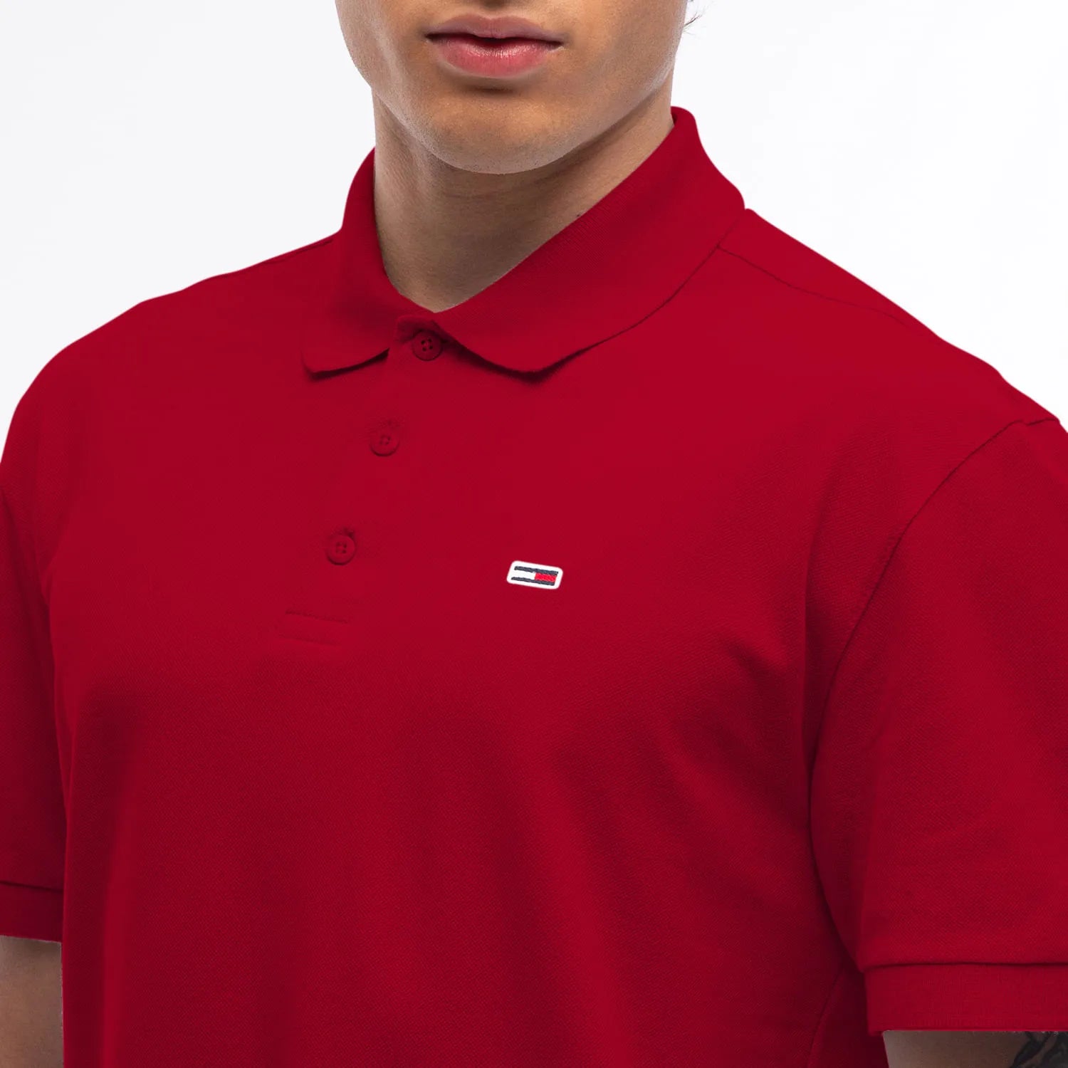 Polo TOMMY JEANS - Piquet Regular Fit - Vermelho