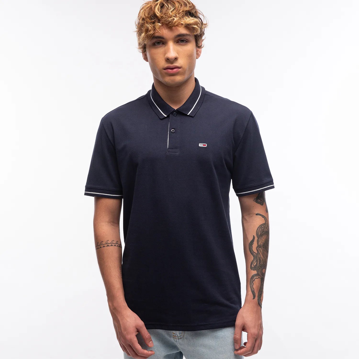 Polo TOMMY JEANS - Tipped Regular Fit