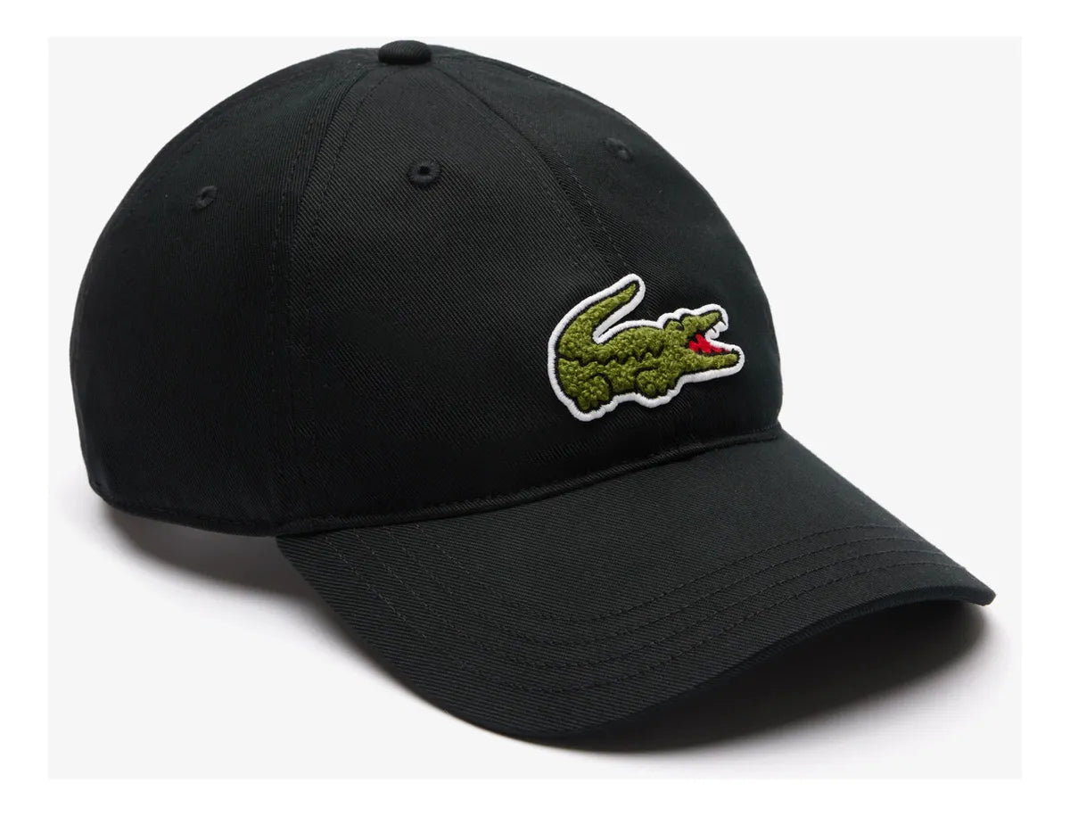 Boné LACOSTE - Big Croc preto
