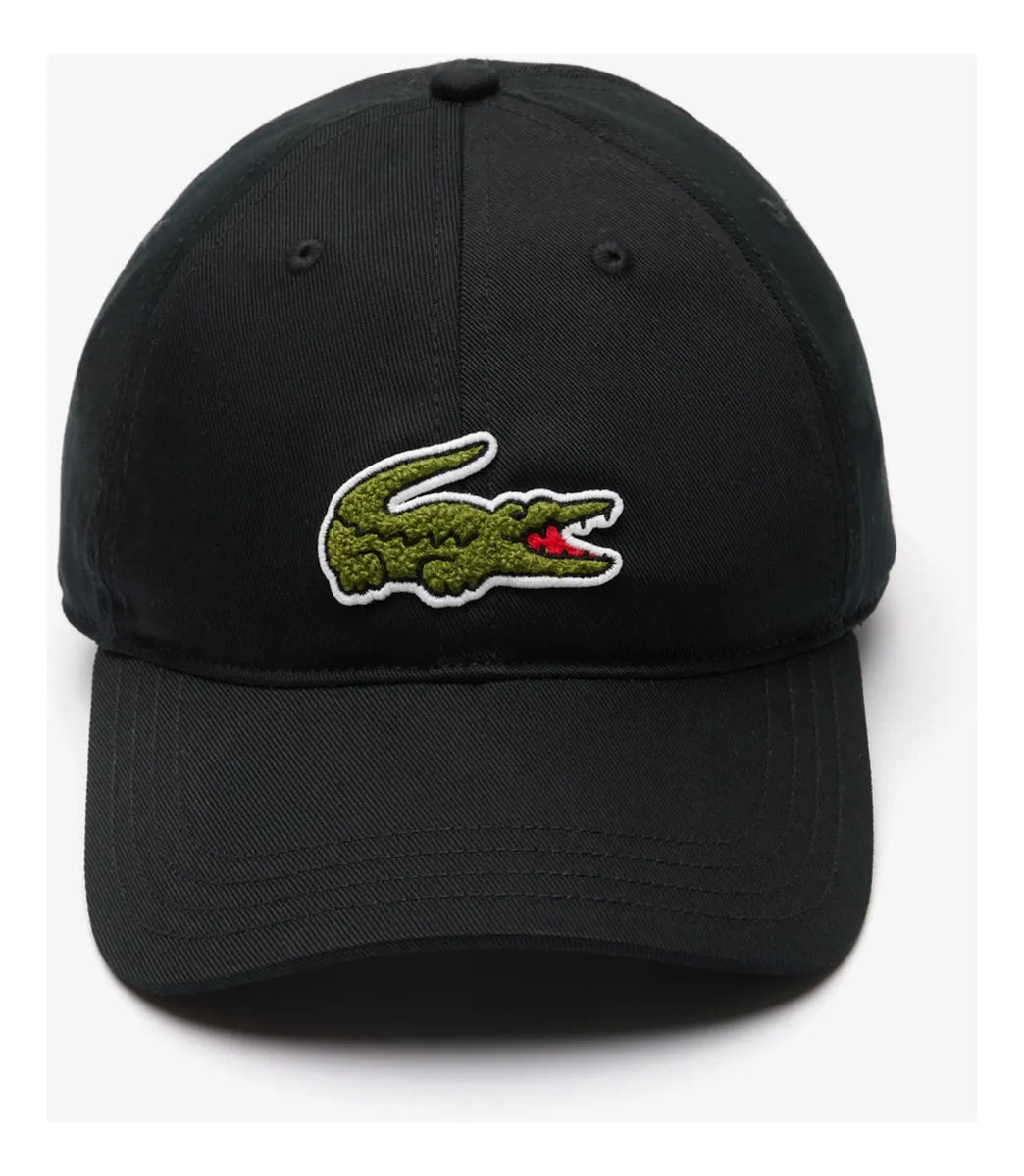 Boné LACOSTE - Big Croc preto