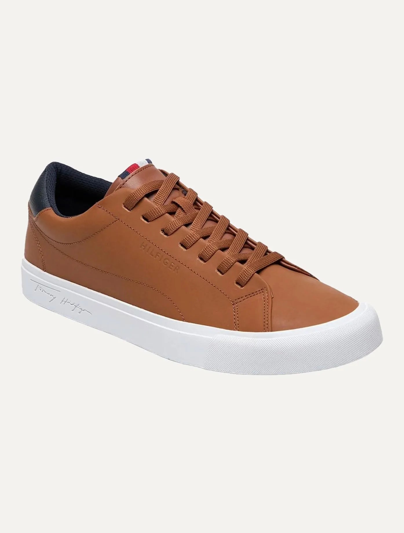 Tênis TOMMY HILFIGER - Couro Greg 1A Marrom