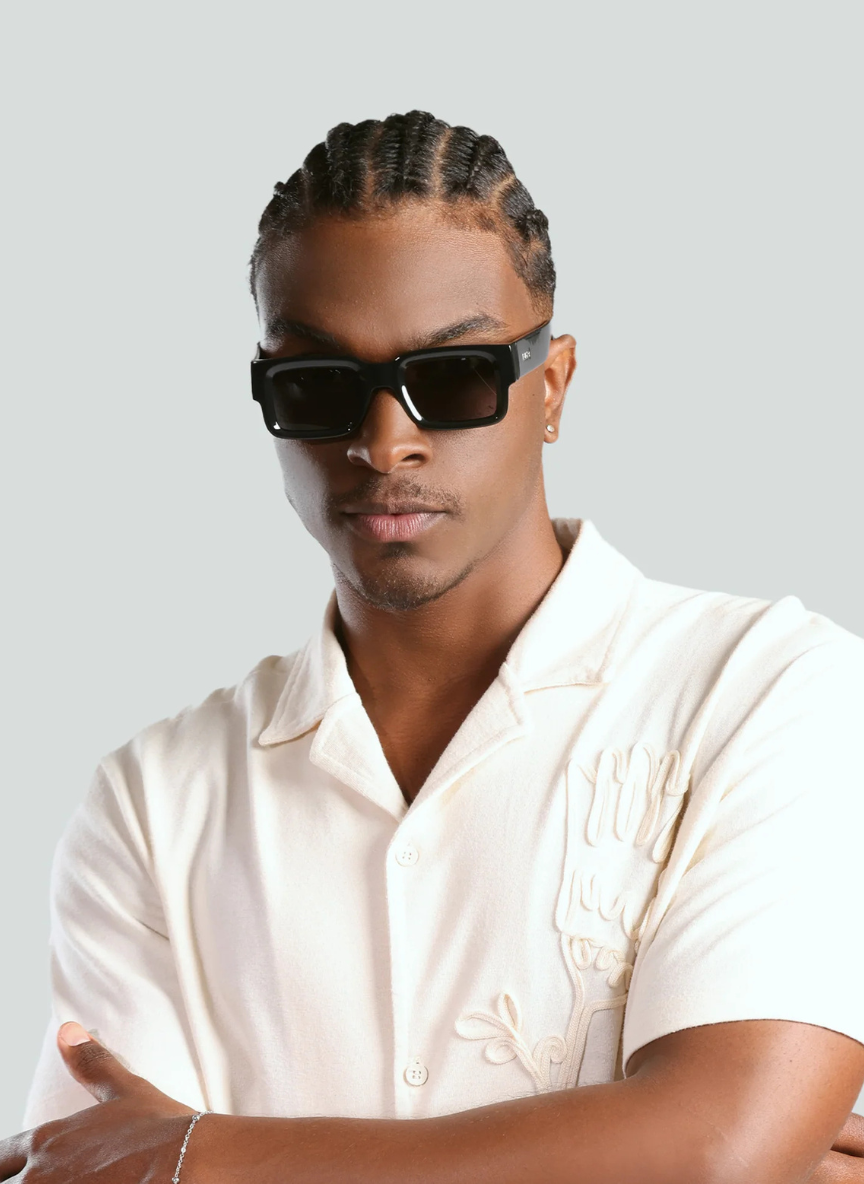 ÓCULOS DE SOL LODOWN A01 BLACK SHINE GRAY TOTAL