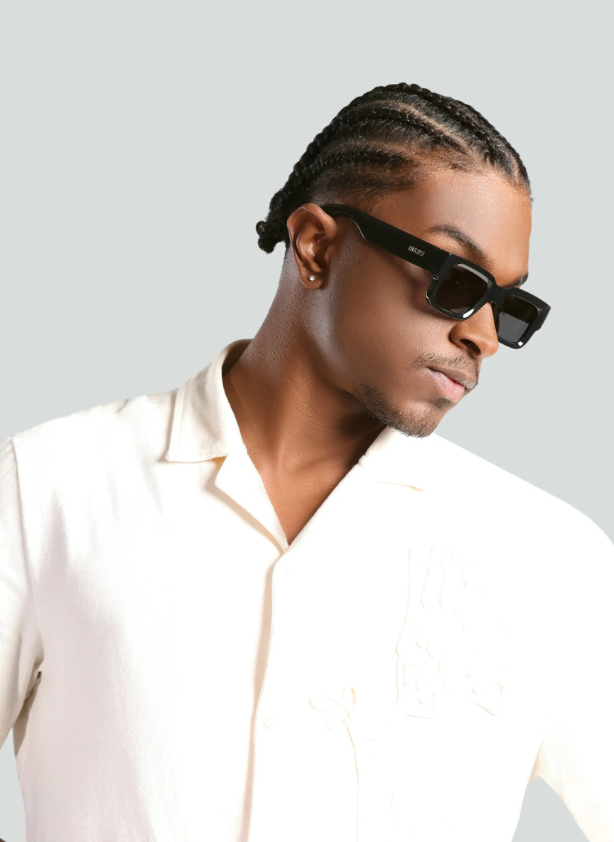 ÓCULOS DE SOL LODOWN A01 BLACK SHINE GRAY TOTAL