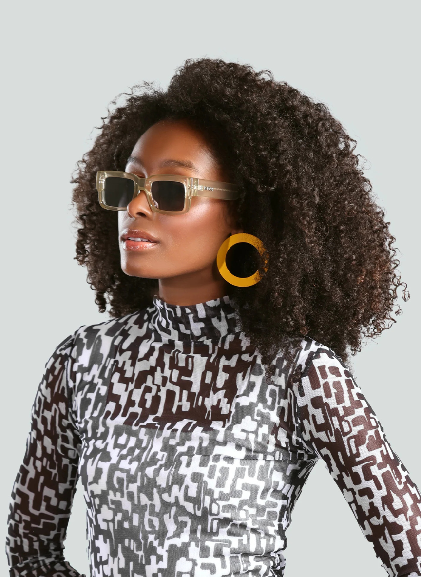 ÓCULOS DE SOL EVOKE - LODOWN H03S CRYSTAL CHAMPAGNE SILVER MIRROR