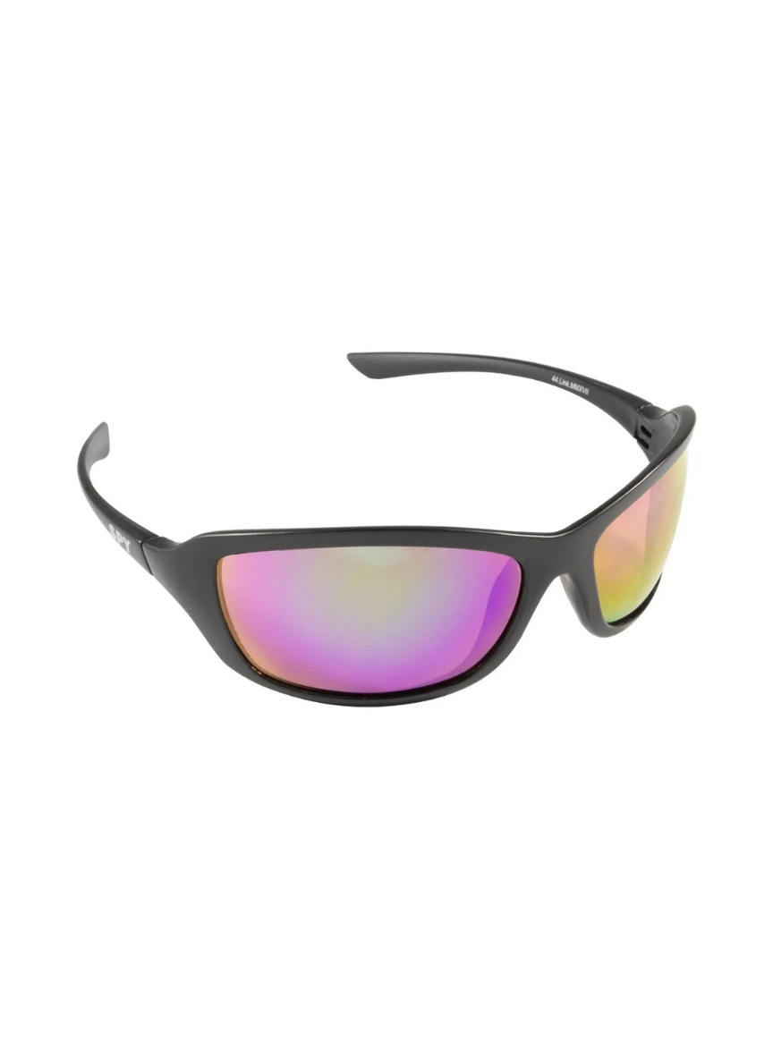 Óculos De Sol Spy 44 - Link Preto Armação Preto Fosco Lente Hdx Roxa/verde