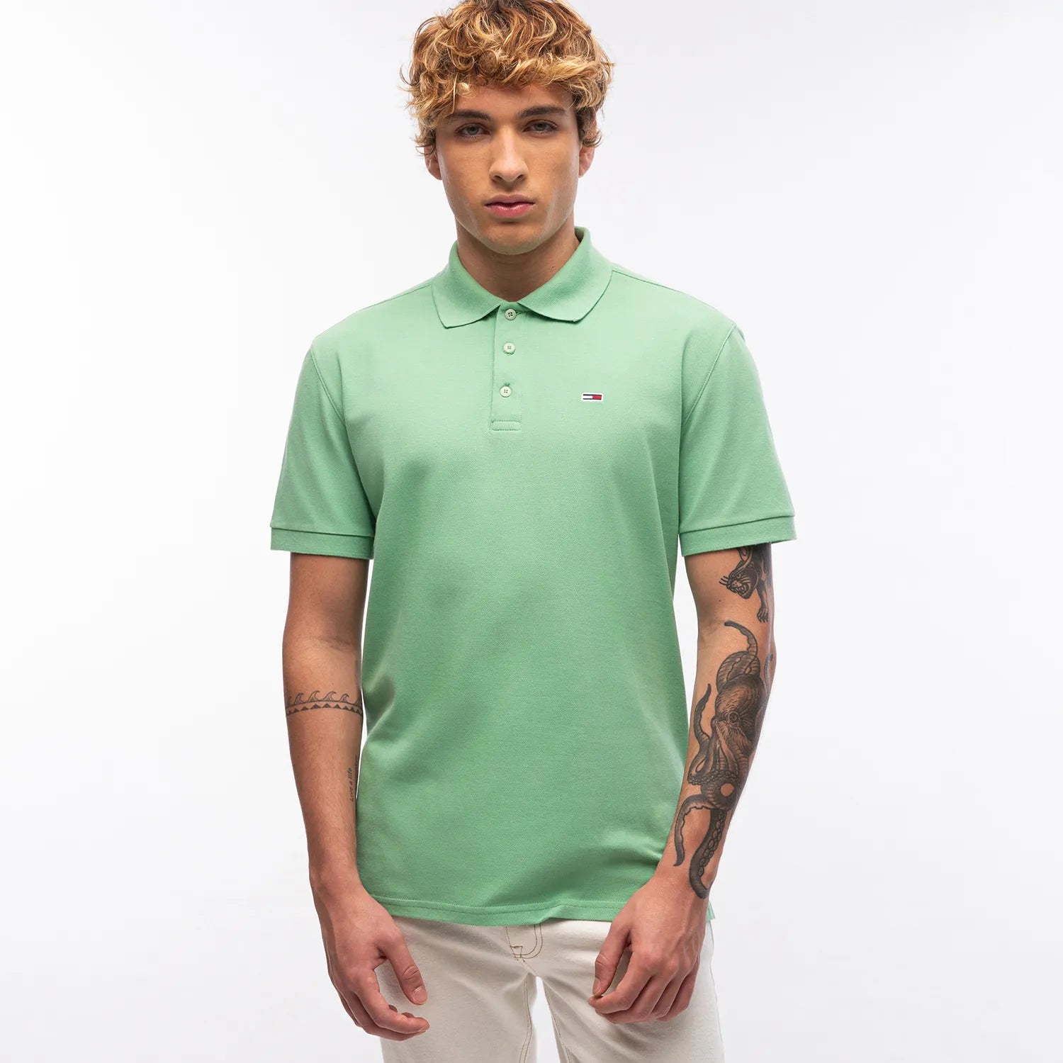 Polo TOMMY KEANS - Piquet Regular Fit - Verde