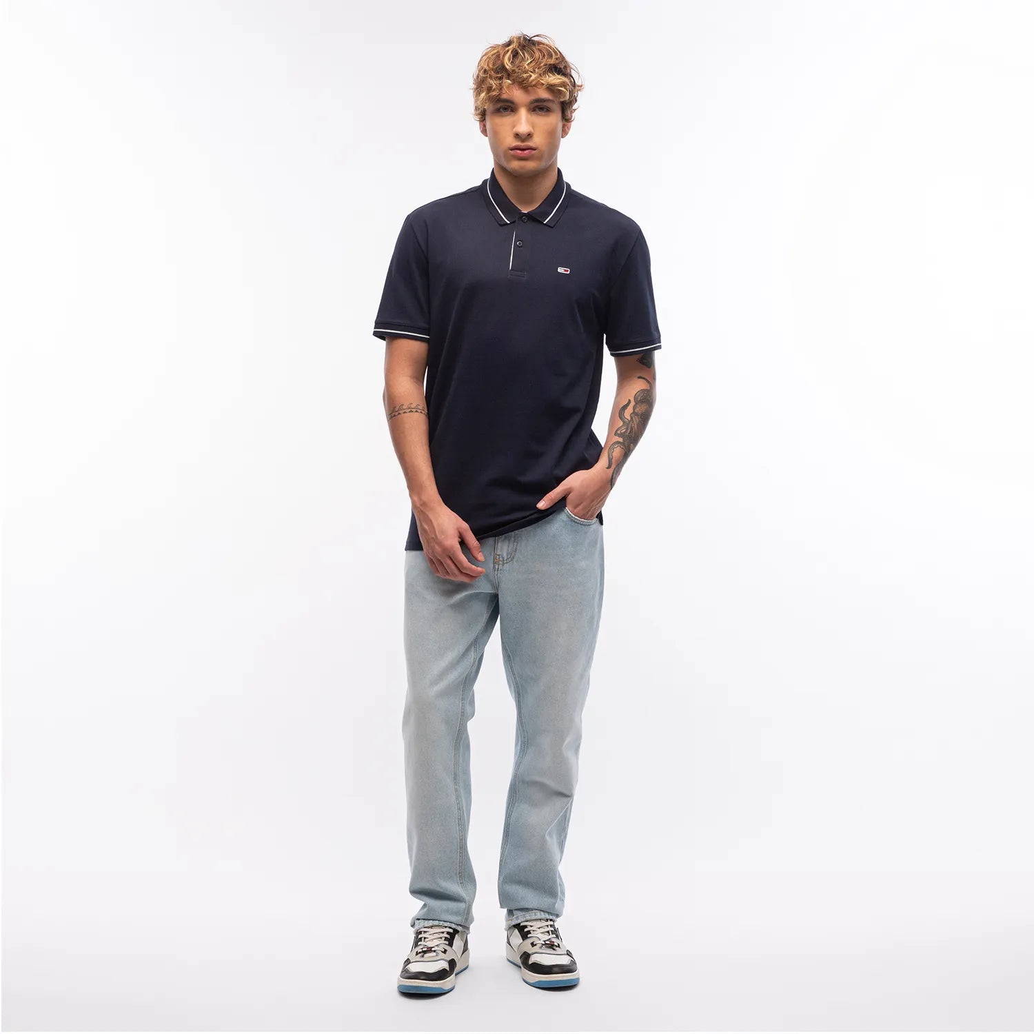 Polo TOMMY JEANS - Tipped Regular Fit