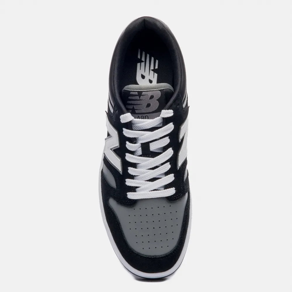 Tênis New Balance 480 Low - Unisex - Preto/Cinza