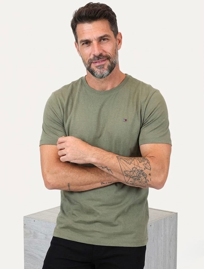 Camiseta Clássica gola C Tommy Jeans - kiwi