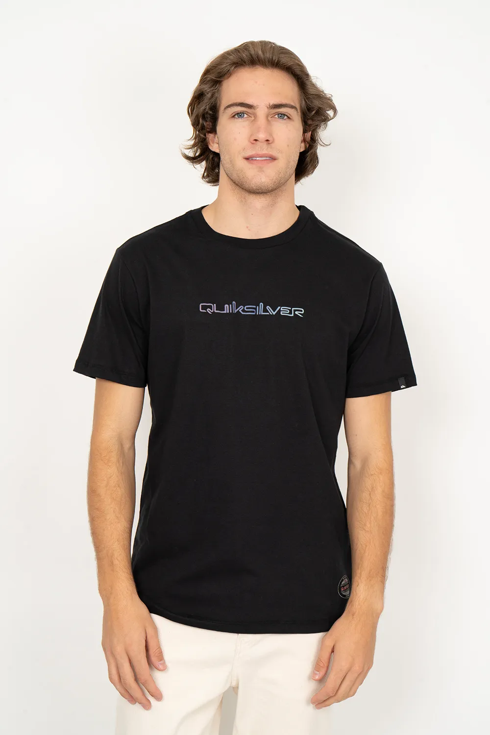 Camiseta Quiksilver M/C Gradient Type Holmes Preto