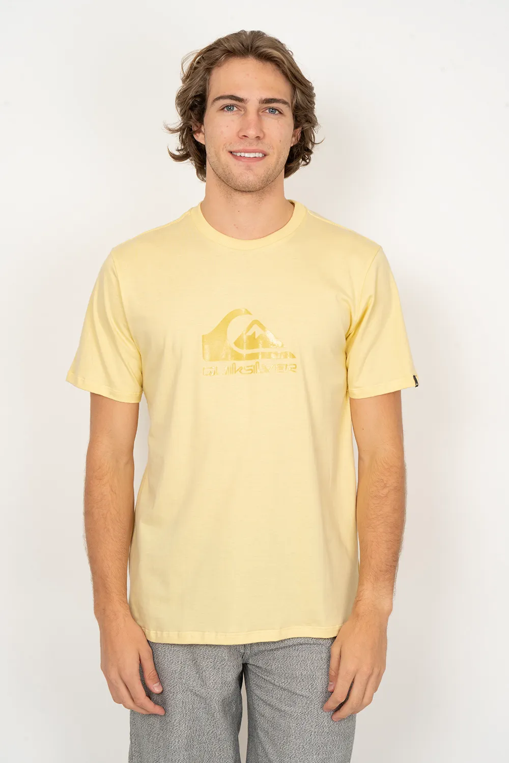 Camiseta Quiksilver M/C New Comp Logo Amarelo