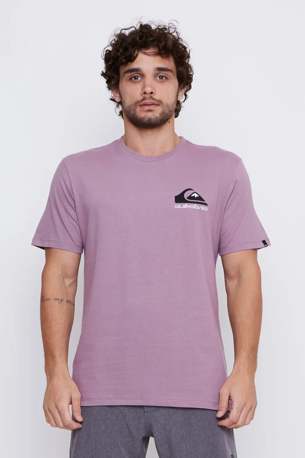 Camiseta Quiksilver M/C Omni Logo Roxo