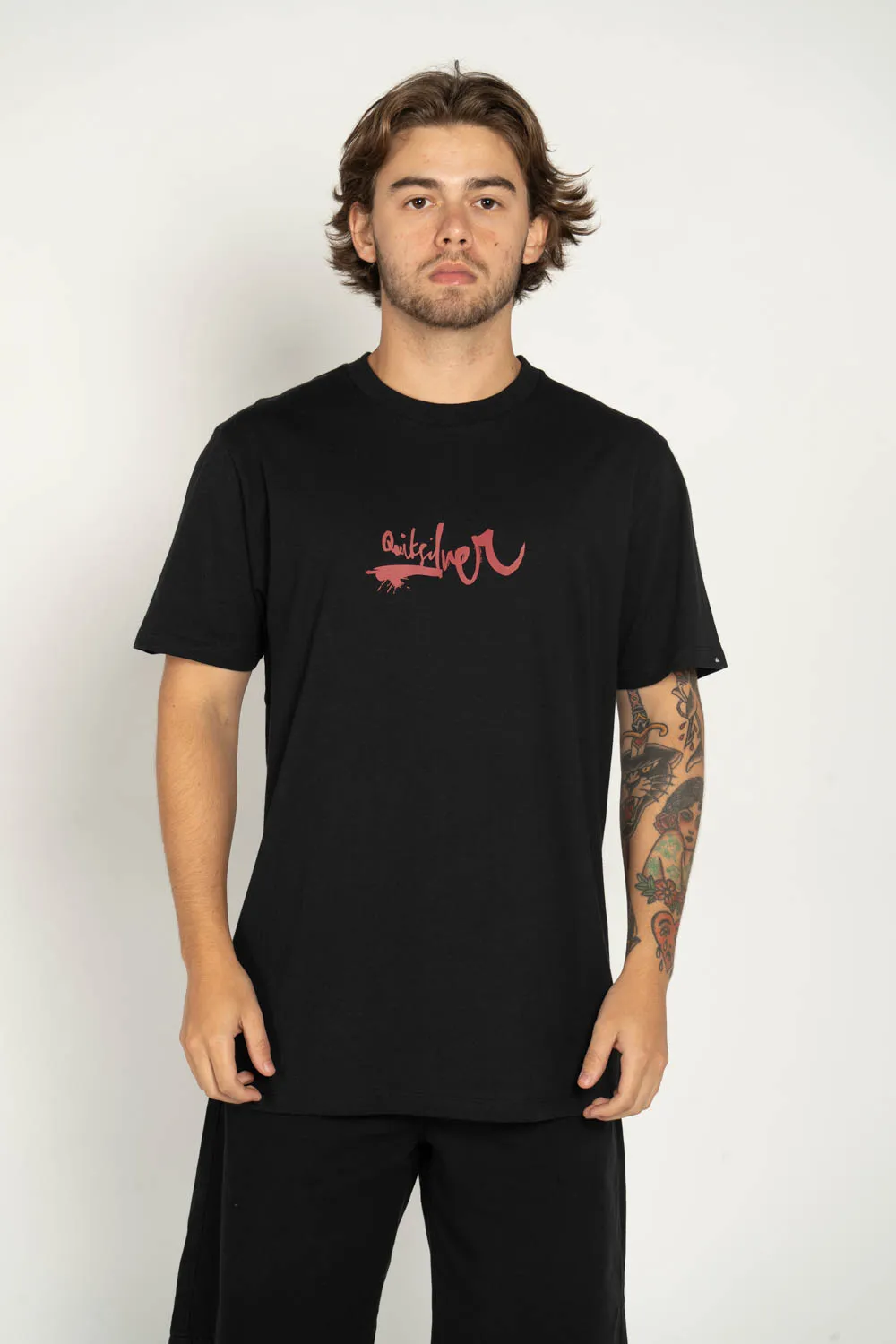 Camiseta Quiksilver M/C Impaired Logo Dna Preto