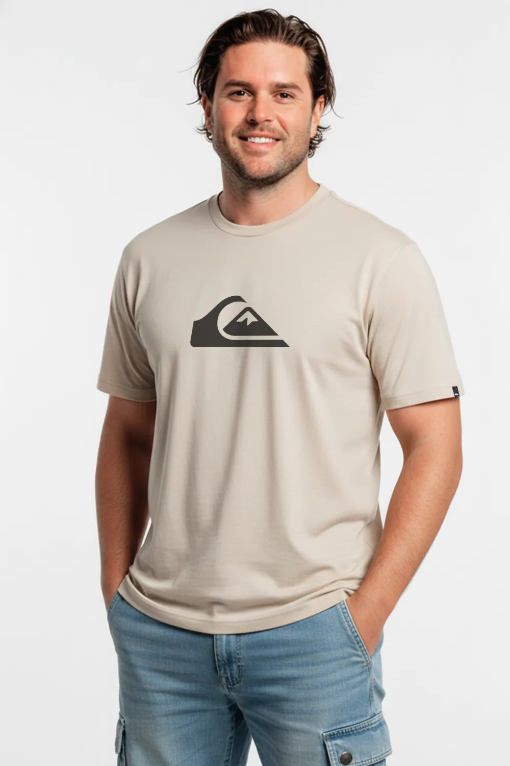 Camiseta Quiksilver M/C Comp Logo Ps Areia