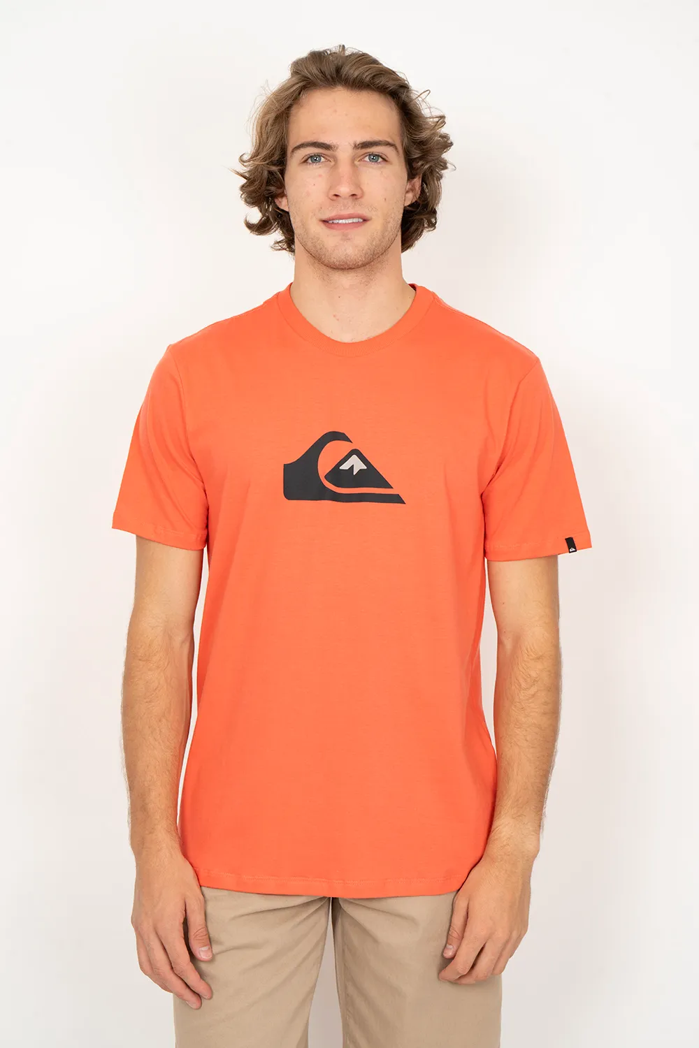 Camiseta Quiksilver M/C Comp Logo Vermelho Claro