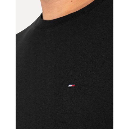 Camiseta Clássica gola C Tommy Jeans - Preta