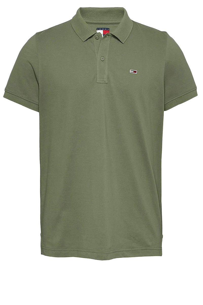 Polo Tommy Jeans Placket - Verde Musgo
