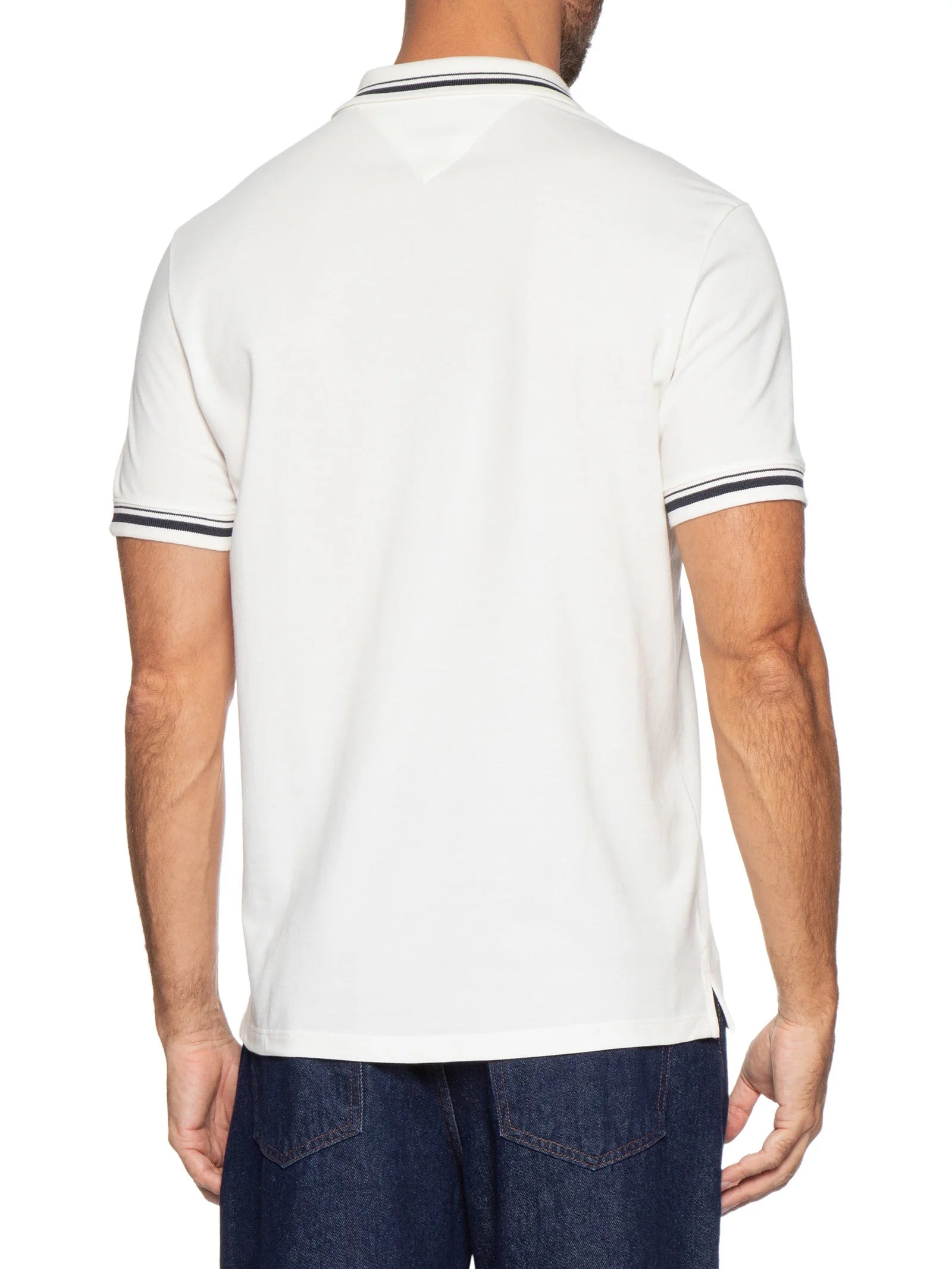 Polo Tommy Jeans Regular Fit Com Friso - Off White
