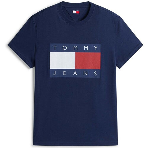 Camiseta Tommy Jeans Regular Skate Flag - Marinho