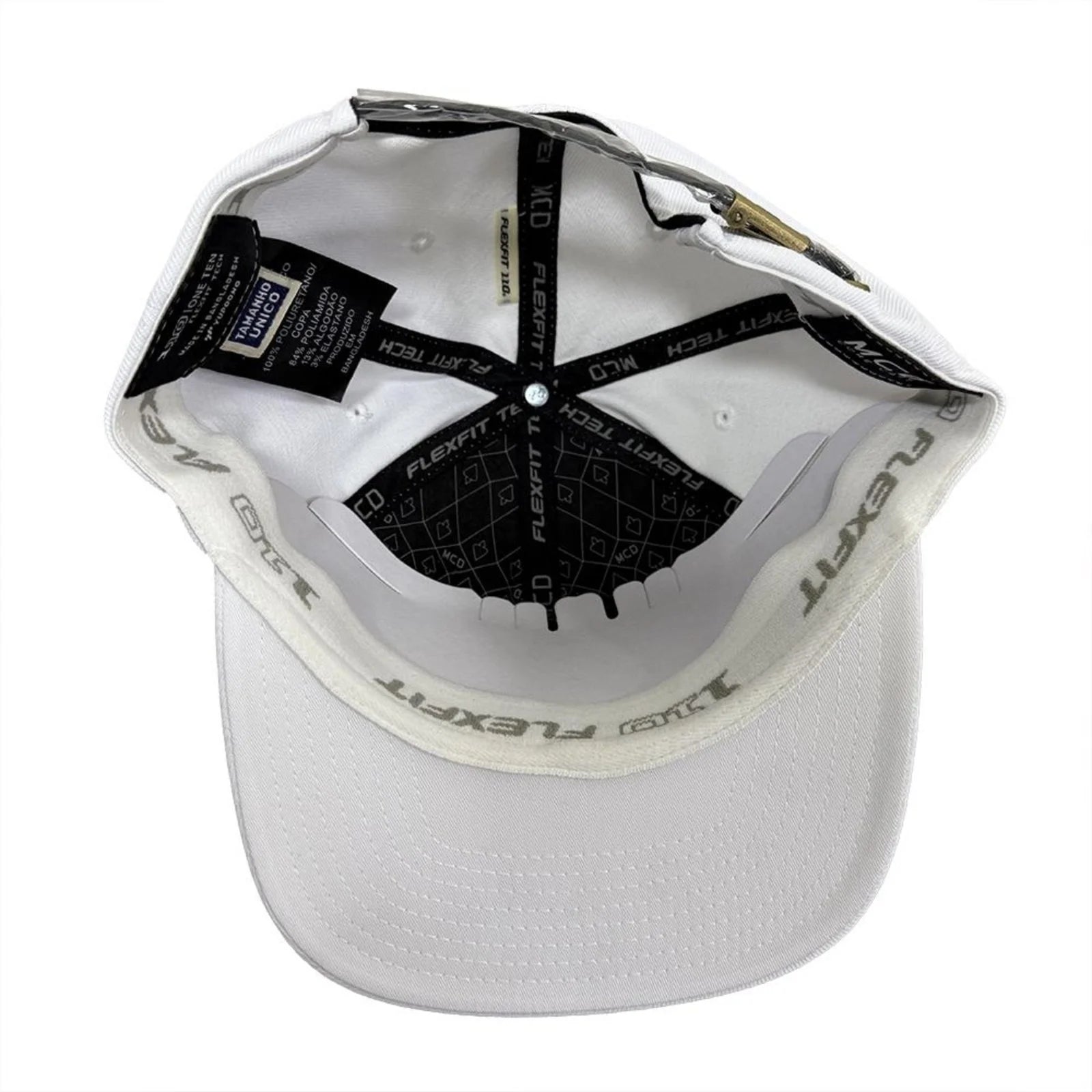 Boné MCD Aba Reta Fitão 1.10 2 Flexfit WT25 Branco