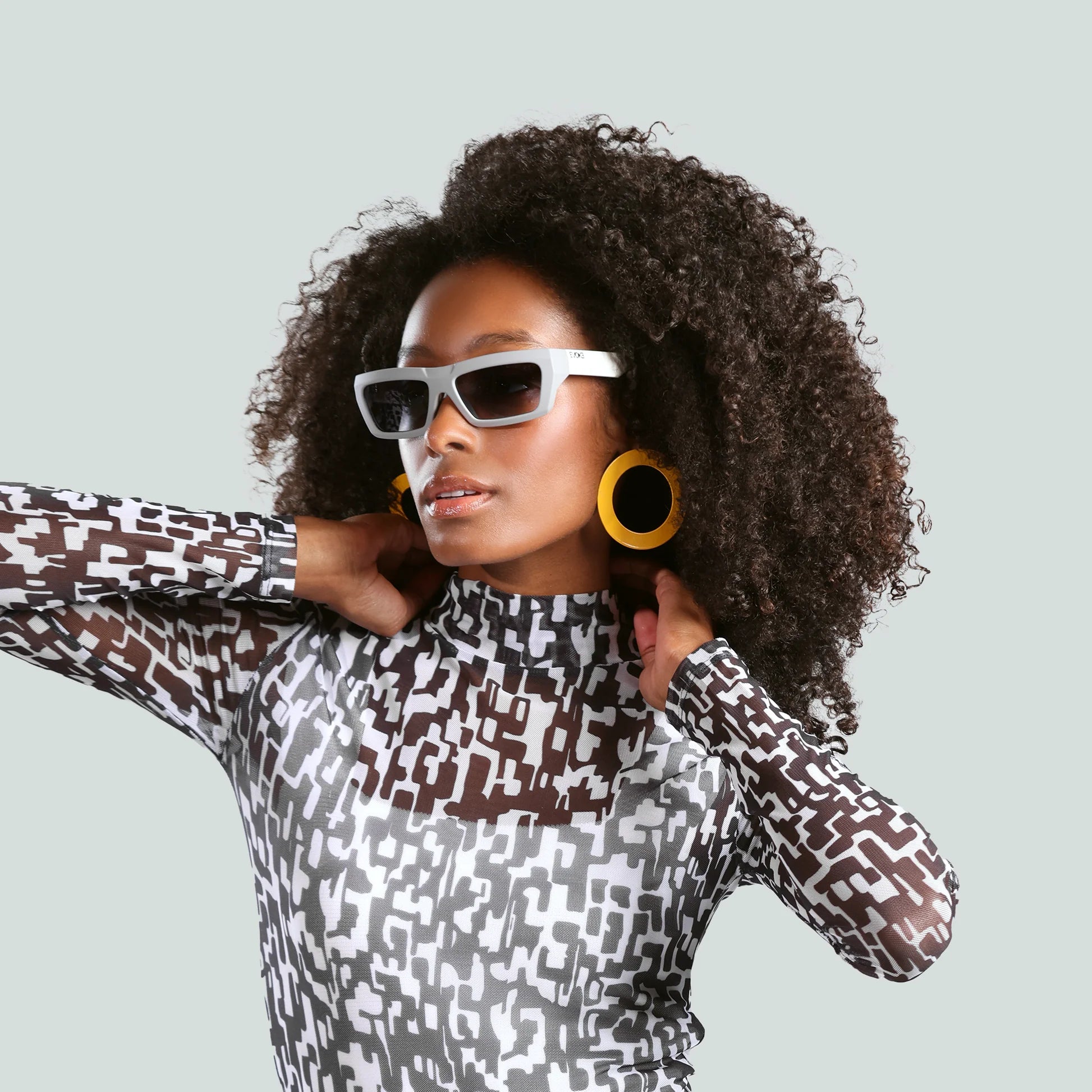 ÓCULOS DE SOL OUTLAW HIGH-END GB01T GREY WHITE BLACK GRAY GRADIENT