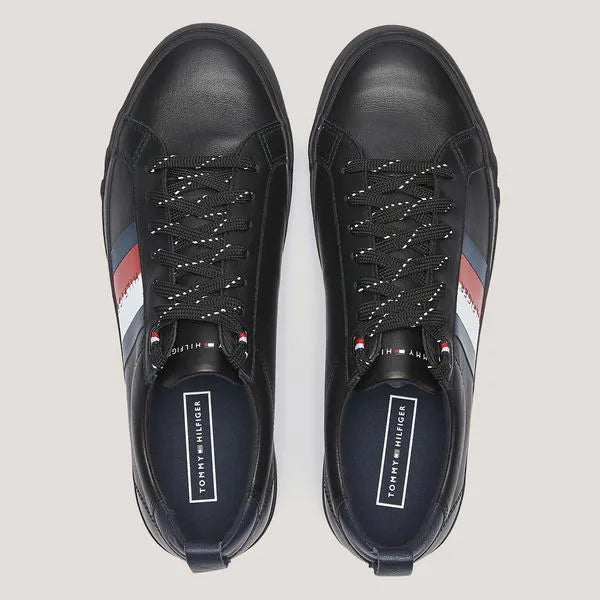Tênis TOMMY HILFIGER - Couro Faixa Lateral