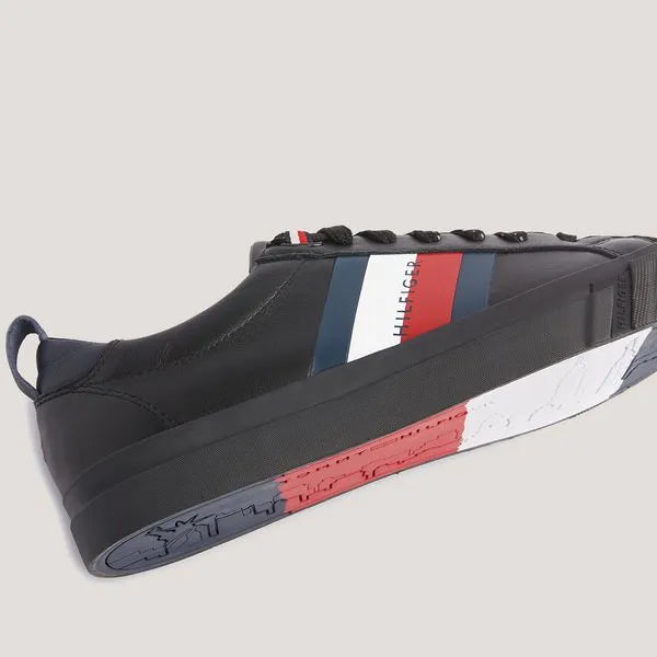 Tênis TOMMY HILFIGER - Couro Faixa Lateral